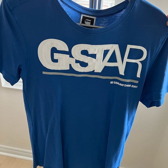 G star blue t shirt, blue colour, size medium - Picture 1 of 1